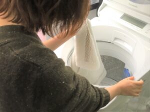 外置き洗濯機：女性が使う場合