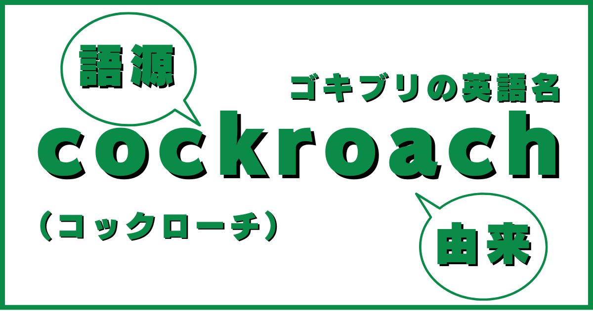 ゴキブリの英語名の語源